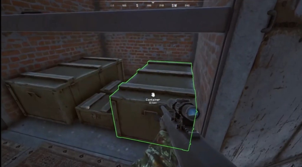 Deadside loot ESP highlighting a supply container